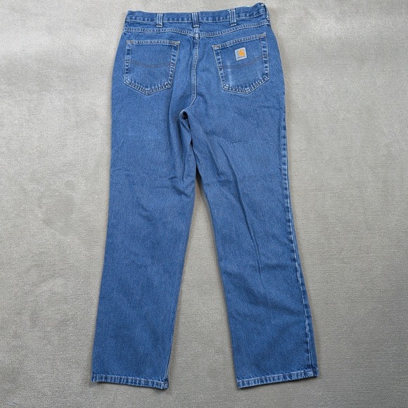 Vintage Carhartt Jeans Mens 34x32 Blue Relaxed Fit Straight Leg Medium Wash B19 — photo 2